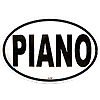 Piano Oval Sticker 